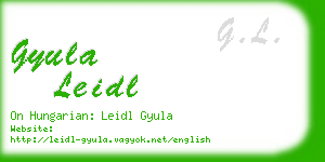 gyula leidl business card